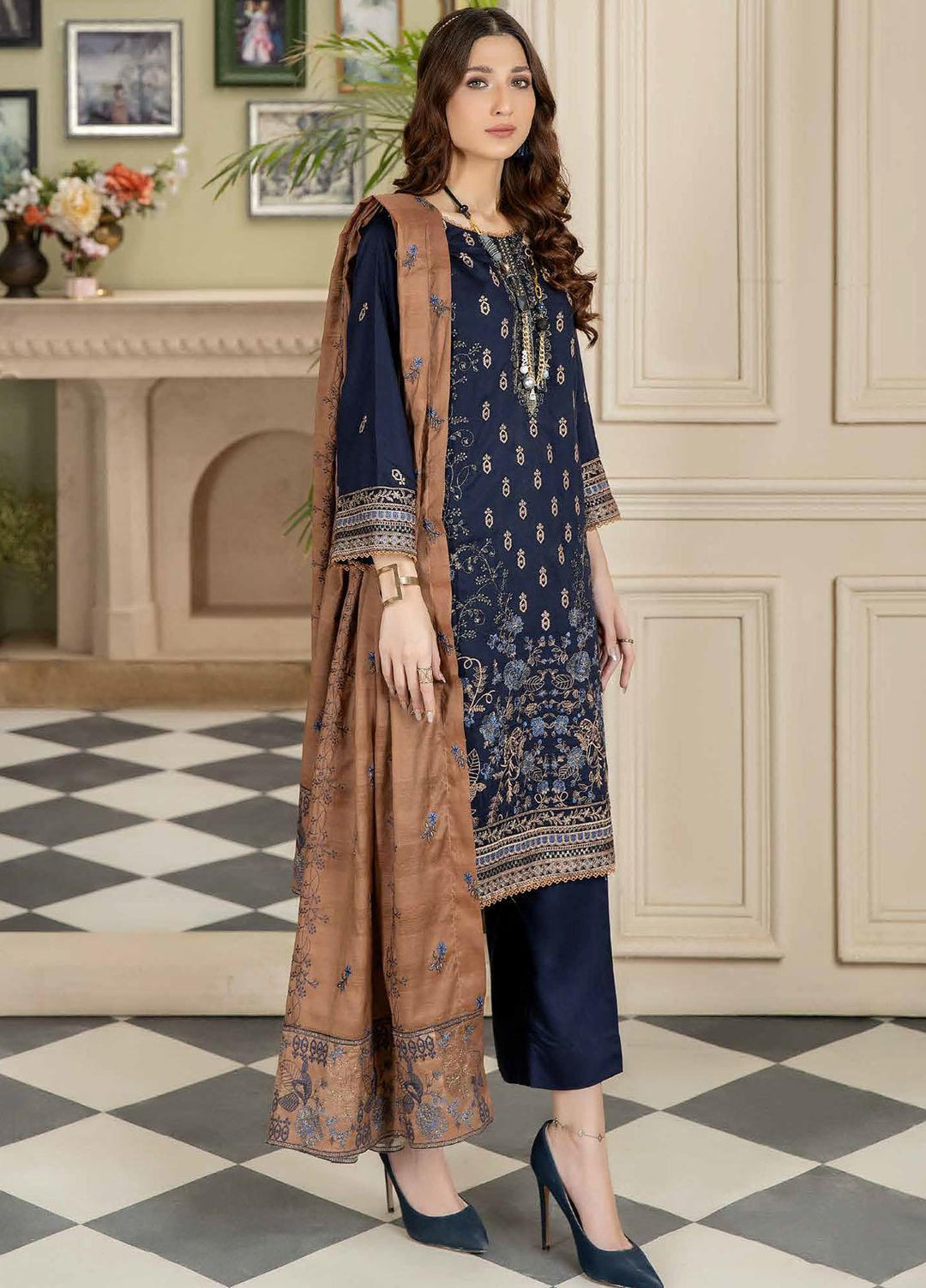 Sensation By Aalaya Embroidered Viscose Suits Unstitched 3 Piece ALY23S D-09 - Winter Collection