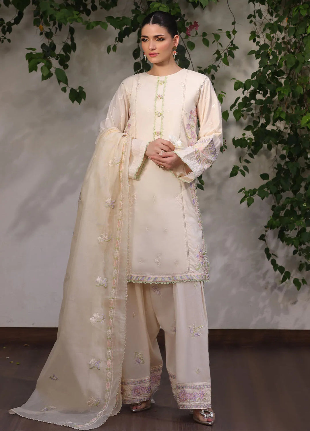 Sera By Sahane Embroidered Lawn Suits Unstitched 3 Piece SNE24SR CT-11001 Serene - Summer Collection