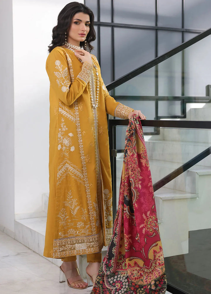 Sera By Sahane Embroidered Lawn Suits Unstitched 3 Piece SNE24SR CT-11003 Amber - Summer Collection