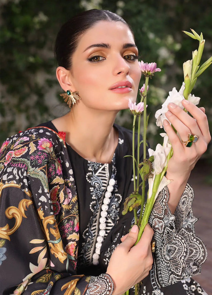 Sera By Sahane Embroidered Lawn Suits Unstitched 3 Piece SNE24SR CT-11005 Dahlia - Summer Collection