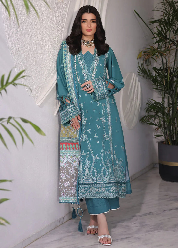 Sera By Sahane Embroidered Lawn Suits Unstitched 3 Piece SNE24SR CT-11007 Salvia - Summer Collection
