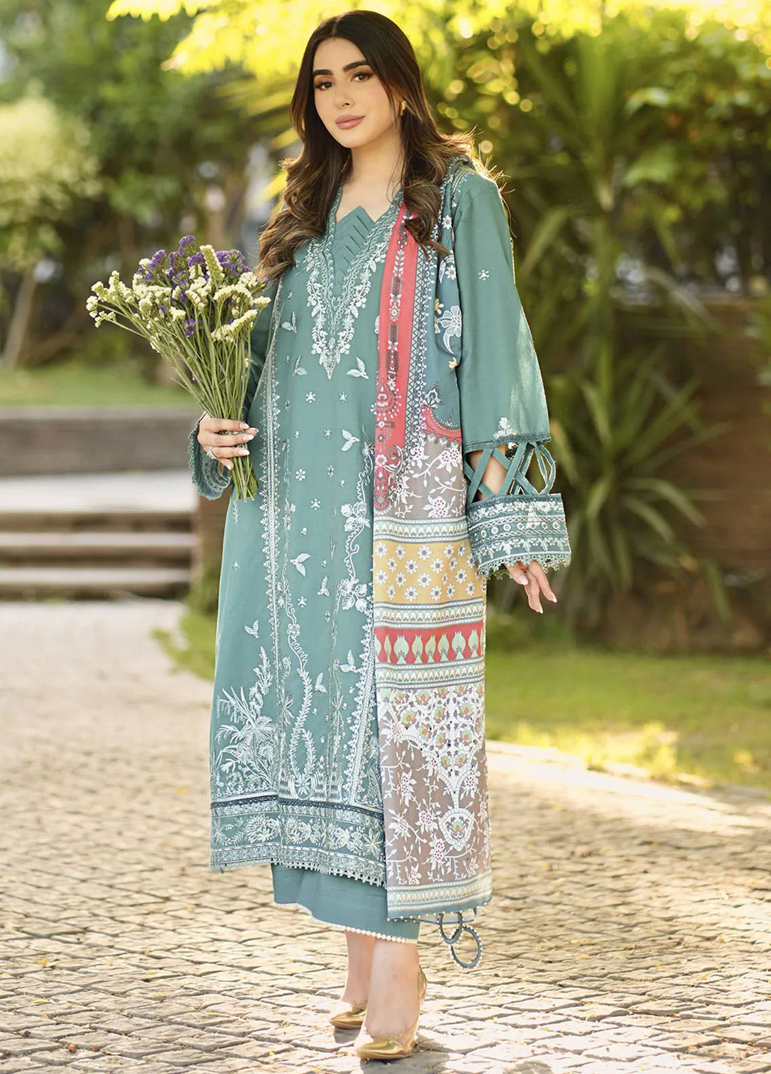 Sera By Sahane Embroidered Lawn Suits Unstitched 3 Piece SNE24SR CT-11007 Salvia - Summer Collection