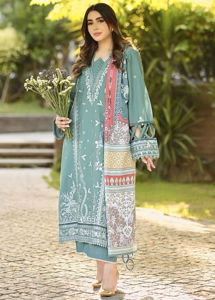 Sera By Sahane Embroidered Lawn Suits Unstitched 3 Piece SNE24SR CT-11007 Salvia - Summer Collection