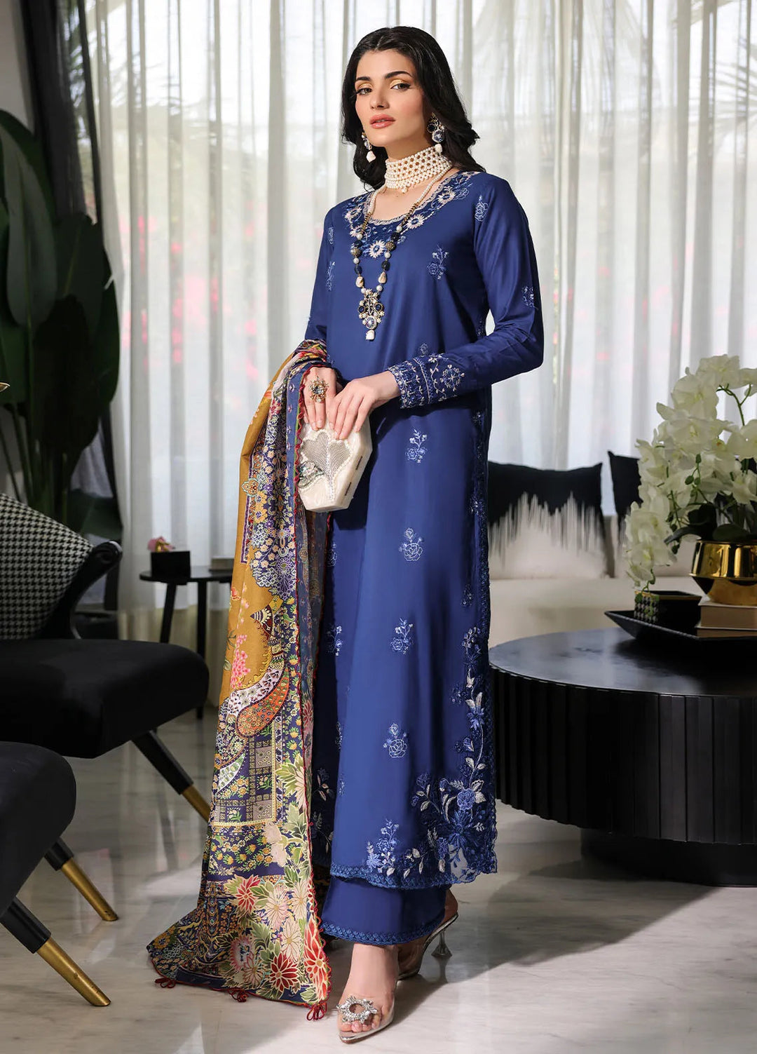 Sera By Sahane Embroidered Lawn Suits Unstitched 3 Piece SNE24SR CT-11008 Mystique - Summer Collection