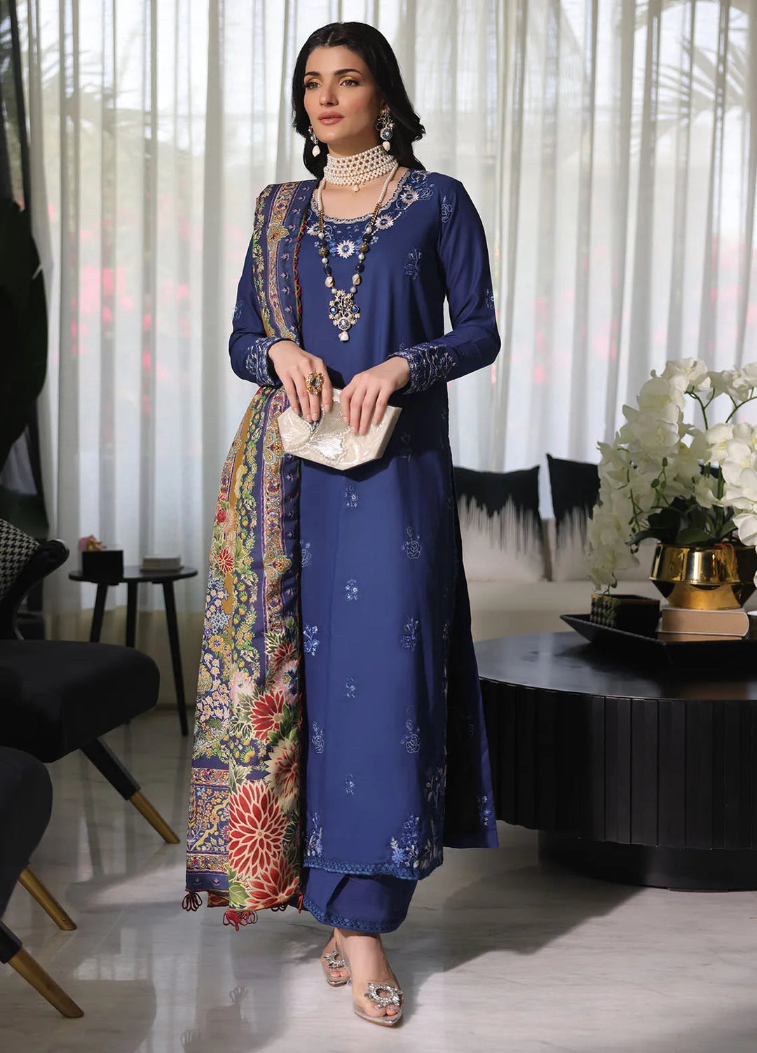 Sera By Sahane Embroidered Lawn Suits Unstitched 3 Piece SNE24SR CT-11008 Mystique - Summer Collection