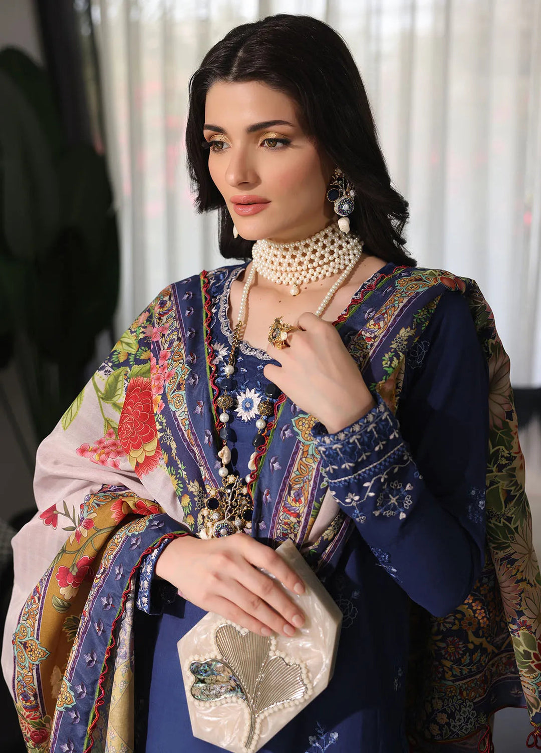 Sera By Sahane Embroidered Lawn Suits Unstitched 3 Piece SNE24SR CT-11008 Mystique - Summer Collection
