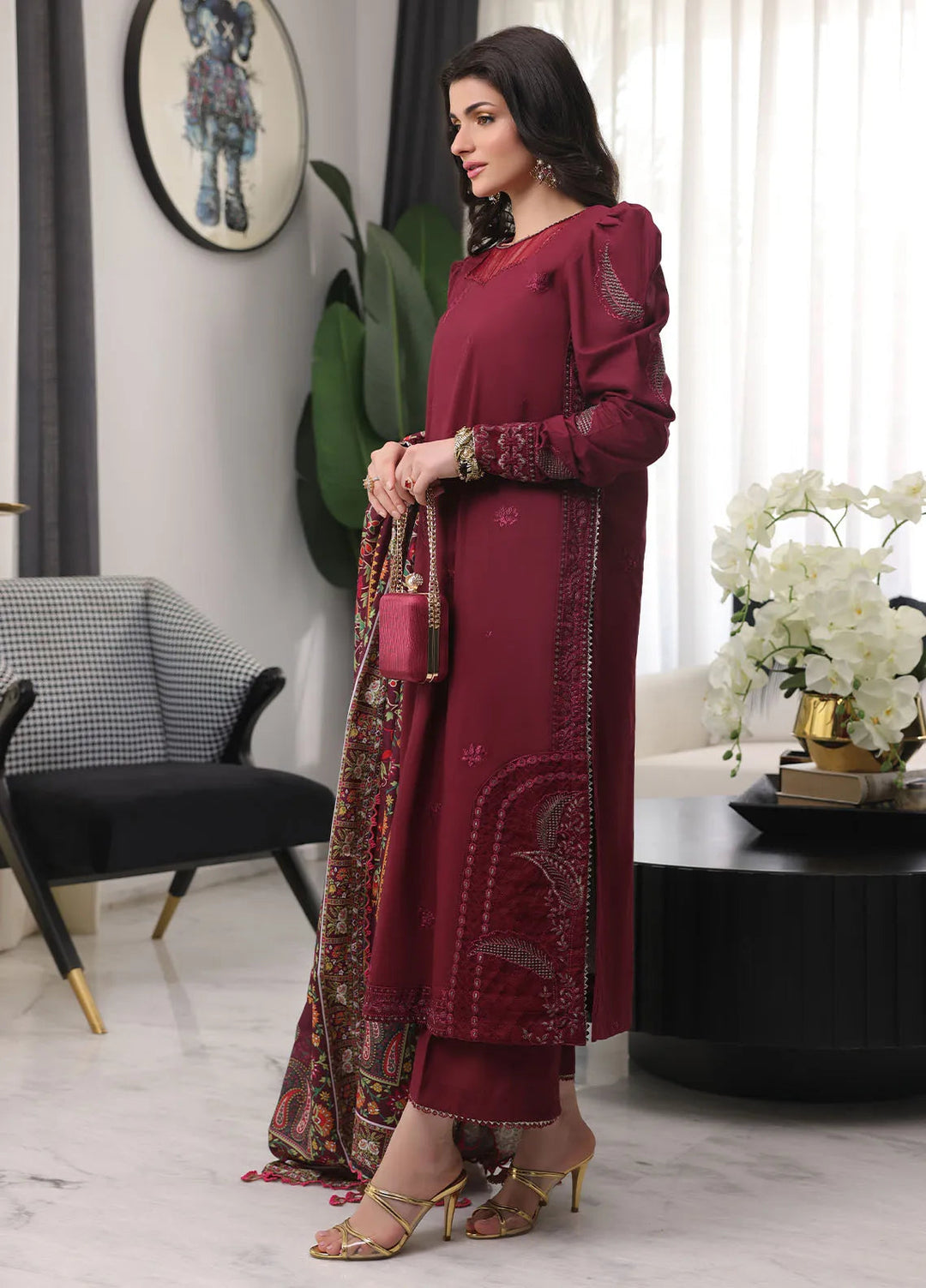 Sera By Sahane Embroidered Lawn Suits Unstitched 3 Piece SNE24SR CT-11009 Sienna - Summer Collection