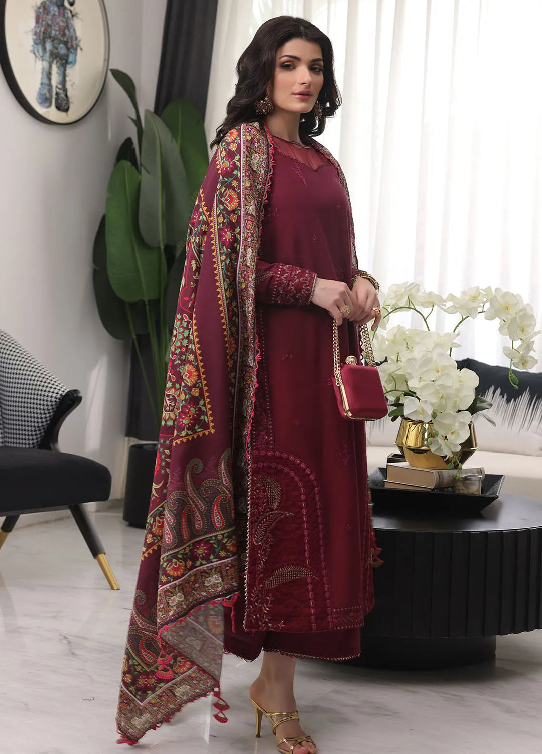 Sera By Sahane Embroidered Lawn Suits Unstitched 3 Piece SNE24SR CT-11009 Sienna - Summer Collection