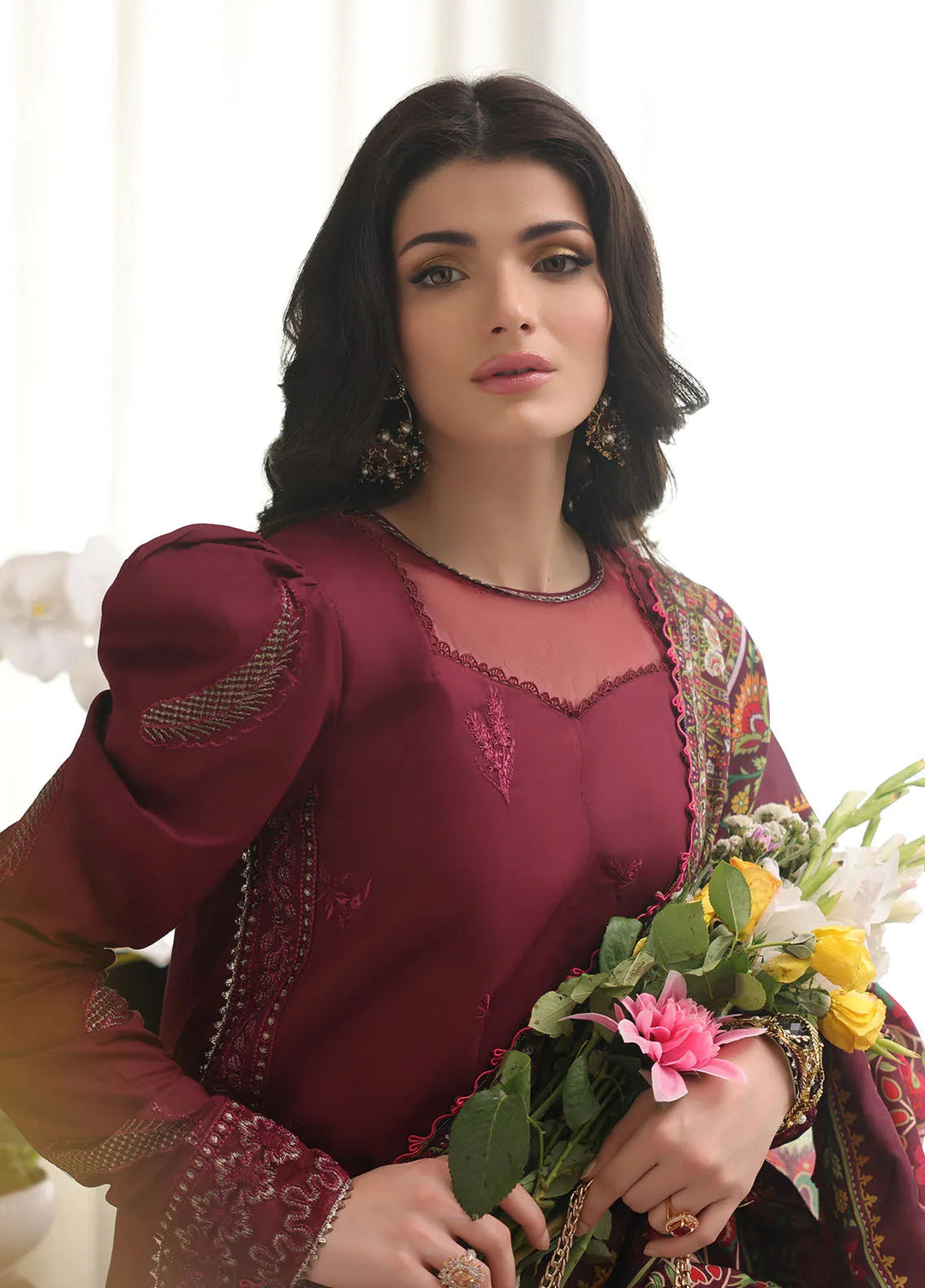 Sera By Sahane Embroidered Lawn Suits Unstitched 3 Piece SNE24SR CT-11009 Sienna - Summer Collection