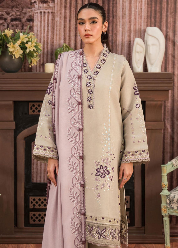 Seran Embroidered Dhanak Suits Unstitched 3 Piece SRN23TD D-01 Lara - Fall/Winter Collection