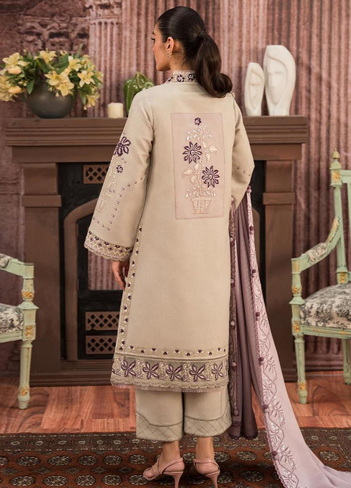 Seran Embroidered Dhanak Suits Unstitched 3 Piece SRN23TD D-01 Lara - Fall/Winter Collection