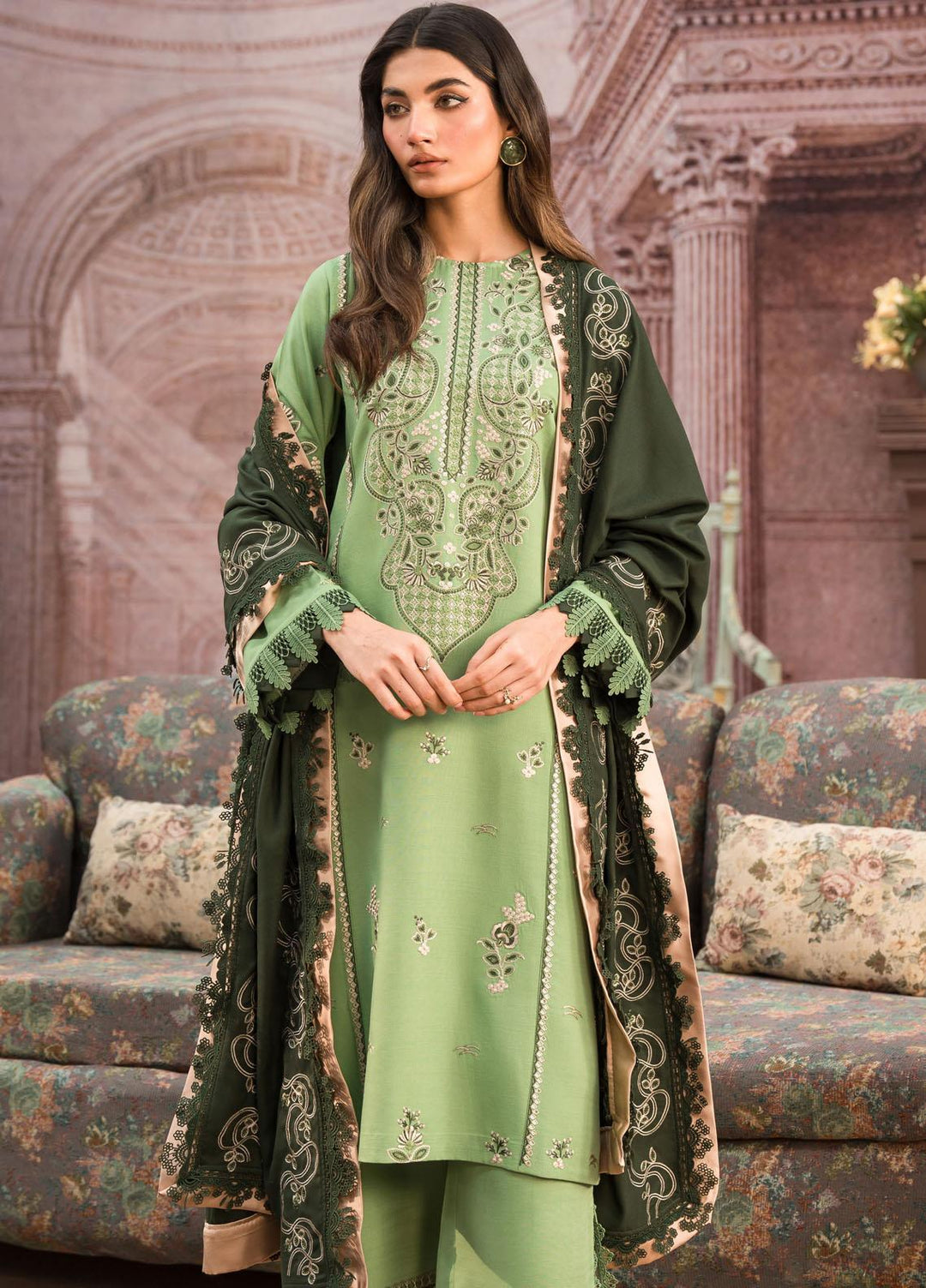 Seran Embroidered Viscose Suits Unstitched 3 Piece SRN23TD D-03 Aria - Fall/Winter Collection