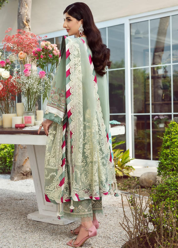 Seran Embroidered Lawn Suit Unstitched 3 Piece SRN22E 06 Sage Suave - Luxury Collection