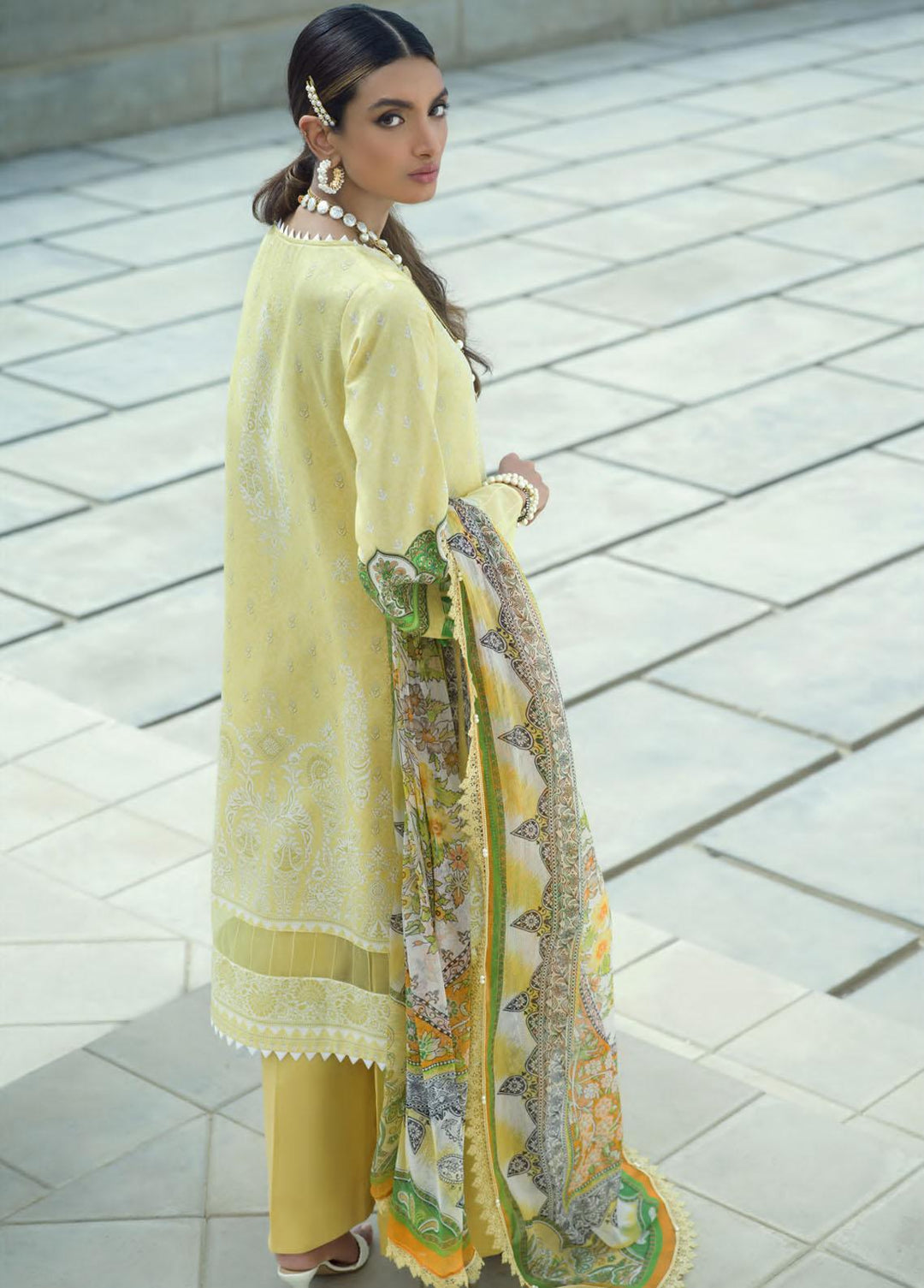 Pearls of the Ocean By Seran Embroidered Lawn Suits Unstitched 3 Piece SRN22PO 02 Splendid Sunrise - Eid Collection