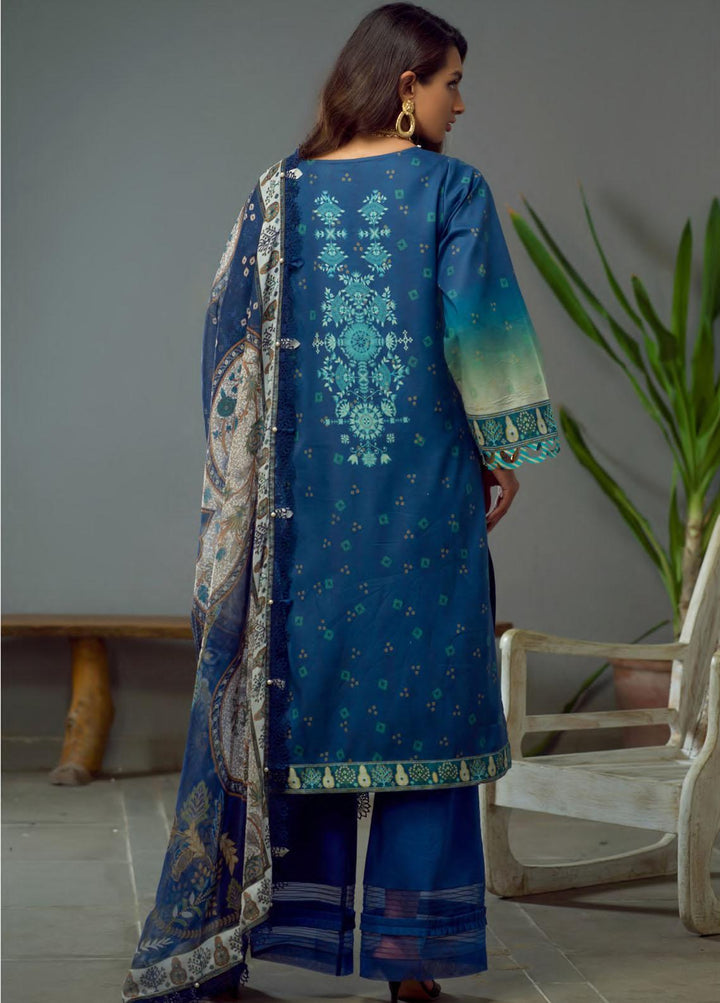 Pearls of the Ocean By Seran Embroidered Lawn Suits Unstitched 3 Piece SRN22PO 03 Maritime Musings - Eid Collection