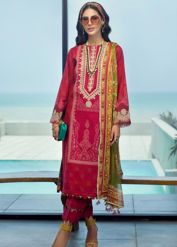 Pearls of the Ocean By Seran Embroidered Lawn Suits Unstitched 3 Piece SRN22PO 04 Jasper Opulence - Eid Collection