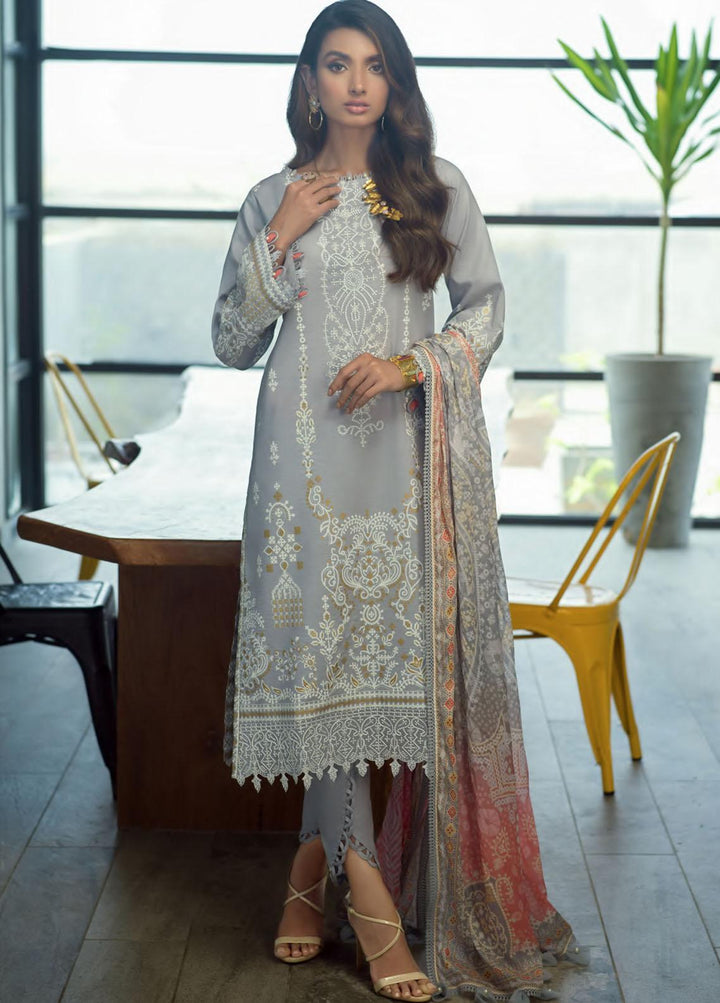 Pearls of the Ocean By Seran Embroidered Lawn Suits Unstitched 3 Piece SRN22PO 06 Harbor Seastar - Eid Collection
