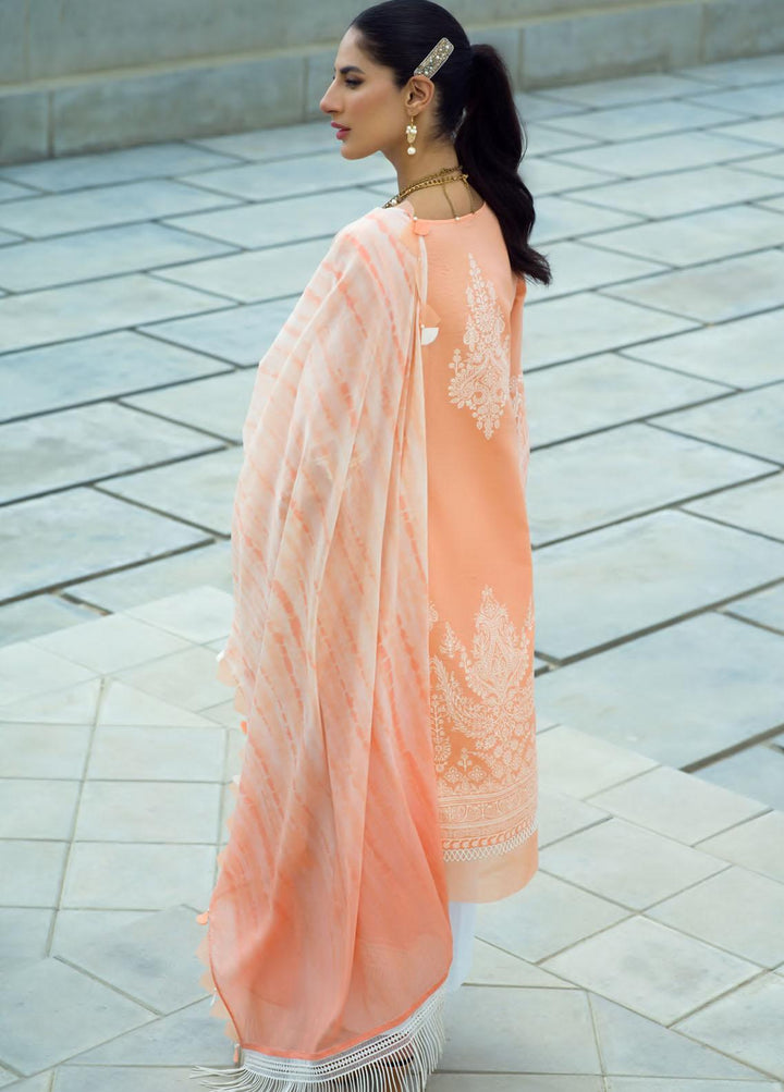 Pearls of the Ocean By Seran Embroidered Lawn Suits Unstitched 3 Piece SRN22PO 07 Coral Reef - Eid Collection