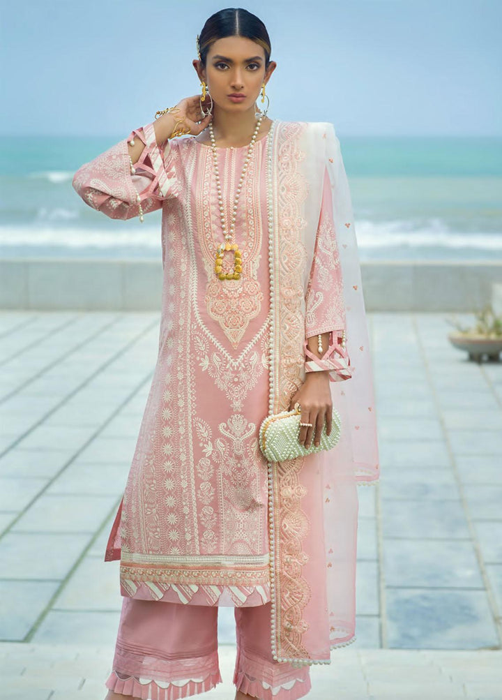 Pearls of the Ocean By Seran Embroidered Lawn Suits Unstitched 3 Piece SRN22PO 08 Glistening Starfish - Eid Collection