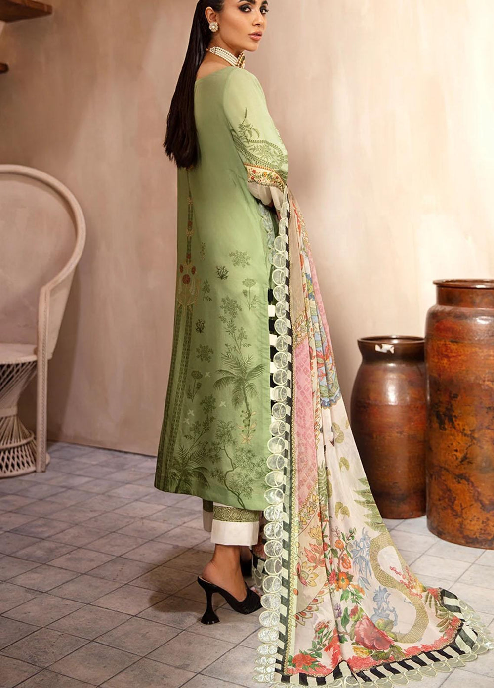 Seran Embroidered Lawn Suits Unstitched 3 Piece SRN21SE 02 Sage Sensation - Summer Collection