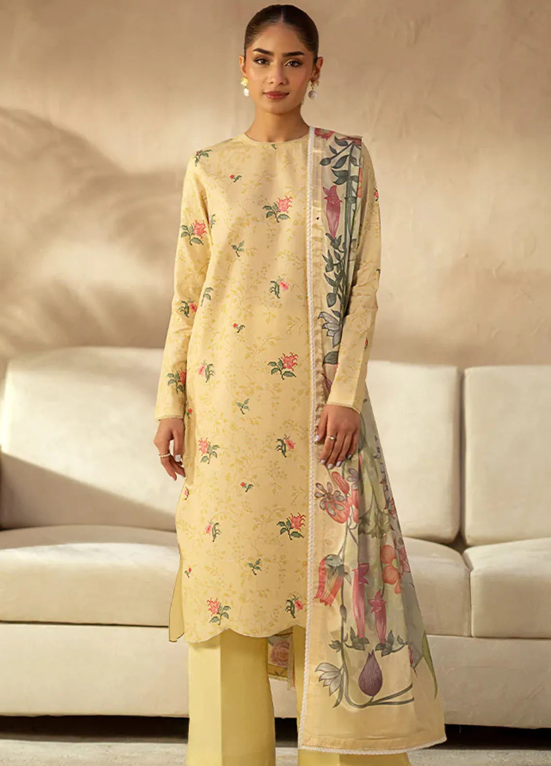 Seran Embroidered Cambric Suit Unstitched 3 Piece SRN24I D-02 - Summer Collection