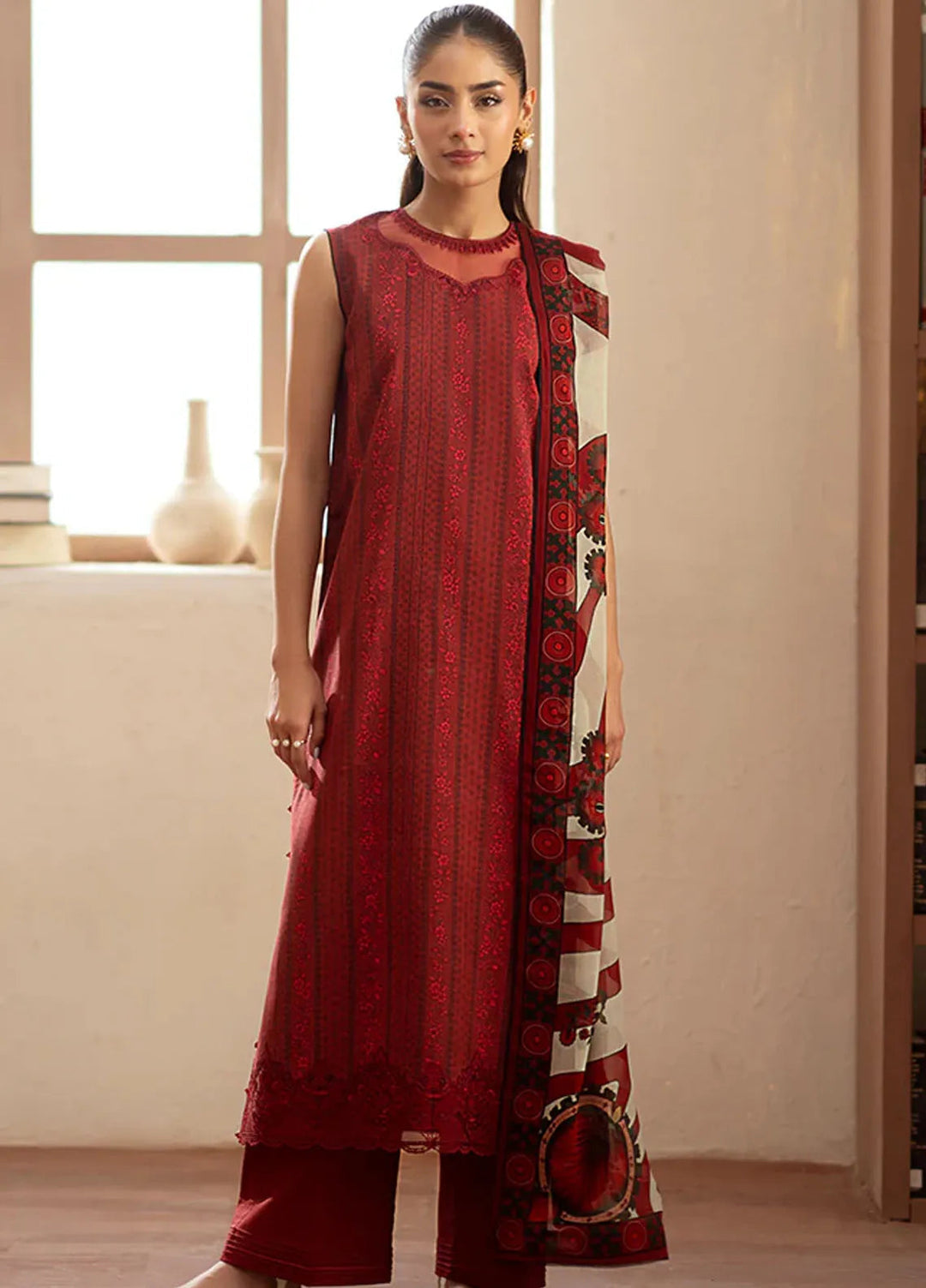 Seran Embroidered Cambric Suit Unstitched 3 Piece SRN24I D-07 - Summer Collection