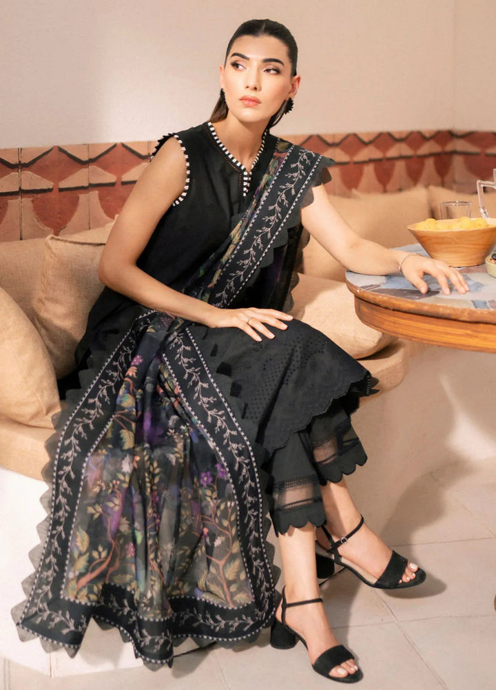 Seran Embroidered Lawn Suit Unstitched 3 Piece SRN24C D-01 Cheire - Festive Collection