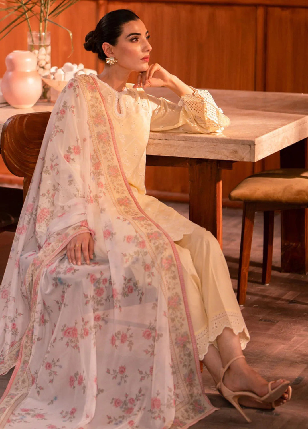 Seran Embroidered Lawn Suit Unstitched 3 Piece SRN24C D-02 Niran - Festive Collection