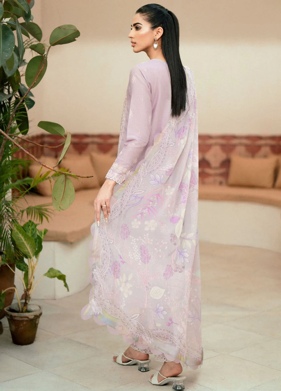 Seran Embroidered Lawn Suit Unstitched 3 Piece SRN24C D-04 Cyprus - Festive Collection