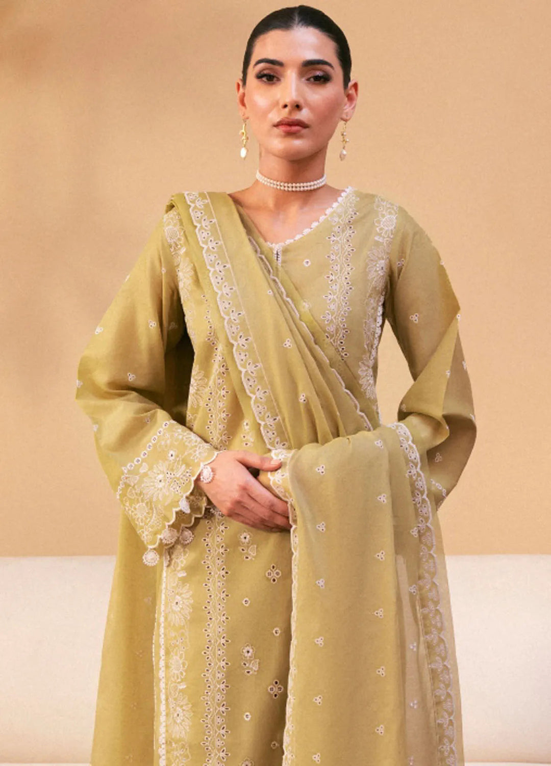 Seran Embroidered Lawn Suit Unstitched 3 Piece SRN24C D-07 Zoella - Festive Collection