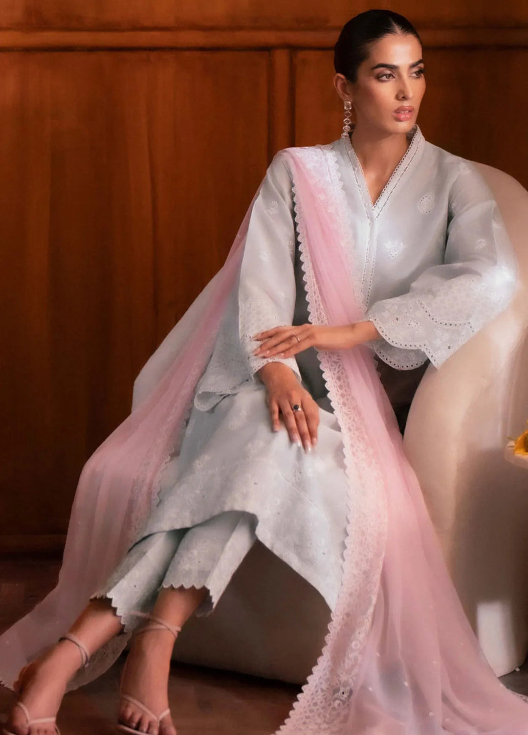 Seran Embroidered Lawn Suit Unstitched 3 Piece SRN24C D-09 Luisa - Festive Collection