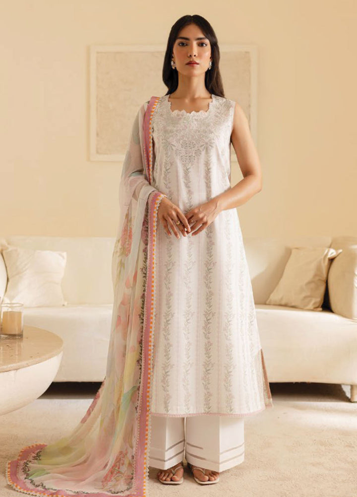 Seran Embroidered Lawn Suits Unstitched 3 Piece D-02 Alira - Summer Collection