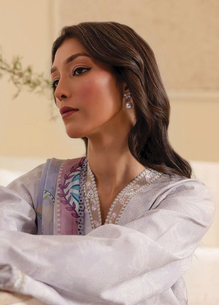 Seran Embroidered Lawn Suits Unstitched 3 Piece D-06 Elanah - Summer Collection