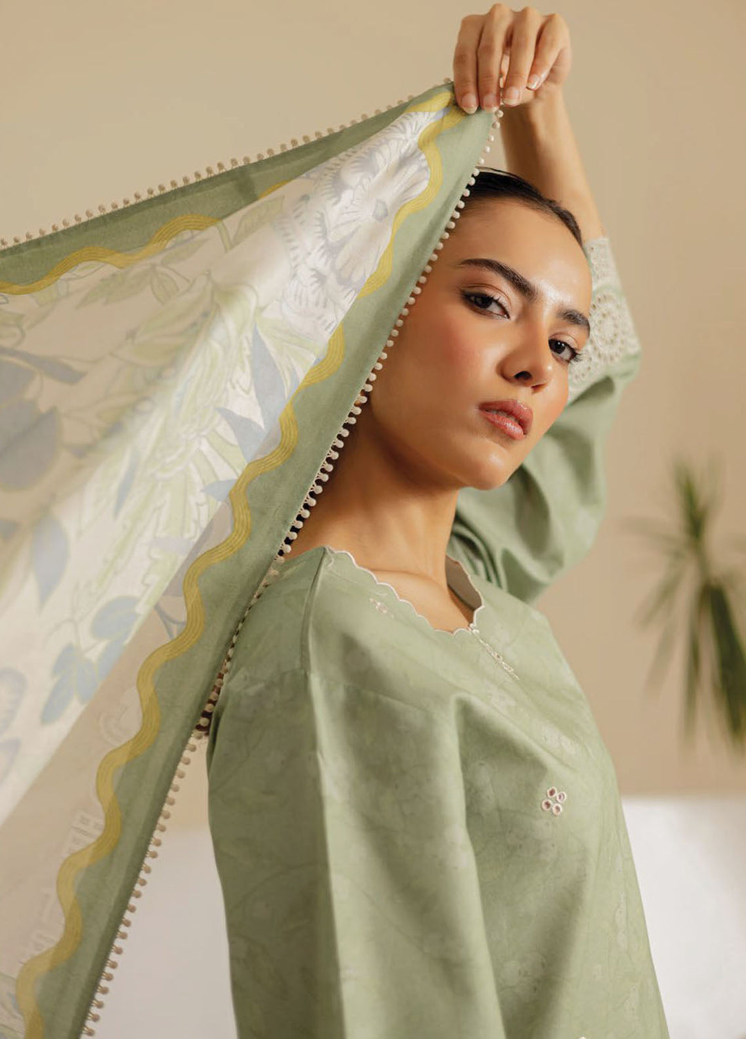 Seran Embroidered Lawn Suits Unstitched 3 Piece D-08 Verlina - Summer Collection