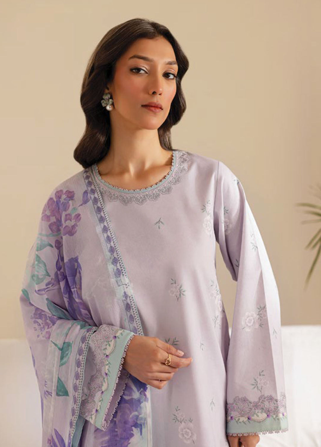 Seran Embroidered Lawn Suits Unstitched 3 Piece D-10 Seraya - Summer Collection