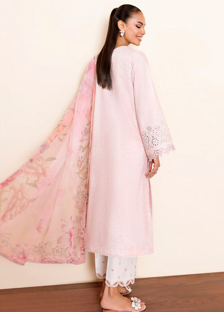 Seran Embroidered Lawn Suits Unstitched 3 Piece SN25ULL D-03 Rosaira - Summer Collection