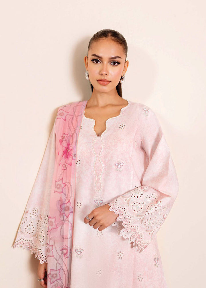 Seran Embroidered Lawn Suits Unstitched 3 Piece SN25ULL D-03 Rosaira - Summer Collection