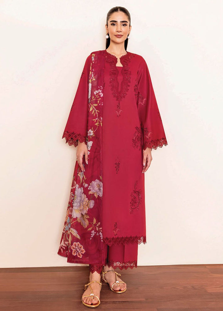 Seran Embroidered Lawn Suits Unstitched 3 Piece SN25ULL D-06 Crimza - Summer Collection