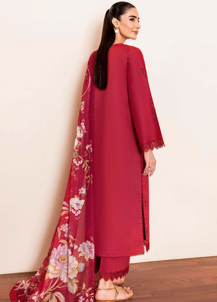 Seran Embroidered Lawn Suits Unstitched 3 Piece SN25ULL D-06 Crimza - Summer Collection