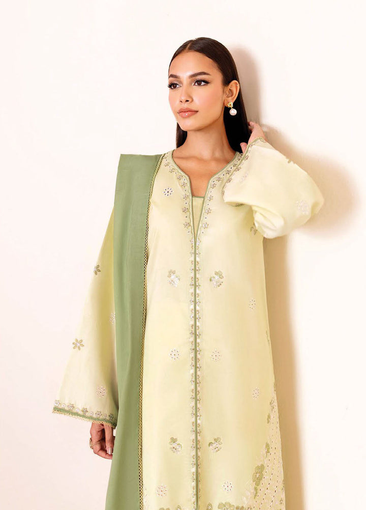 Seran Embroidered Lawn Suits Unstitched 3 Piece SN25ULL D-08 Aera - Summer Collection