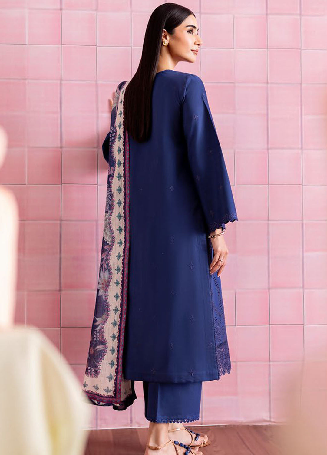 Seran Embroidered Lawn Suits Unstitched 3 Piece SN25ULL D-11 Saphie - Summer Collection