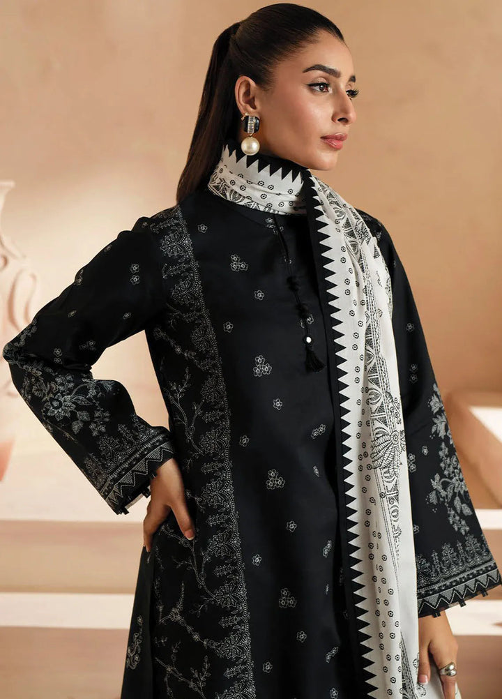 Seran Monochrome Embroidered Lawn Suit Unstitched 3 Piece SRN24M D-09 Ombre - Summer Collection
