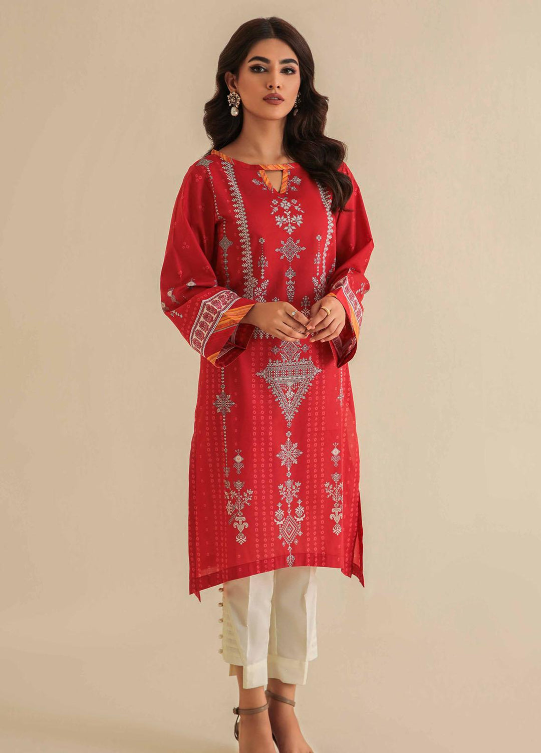 Seran Casual Pret  Lawn Shirt Aida SNP0015-RED