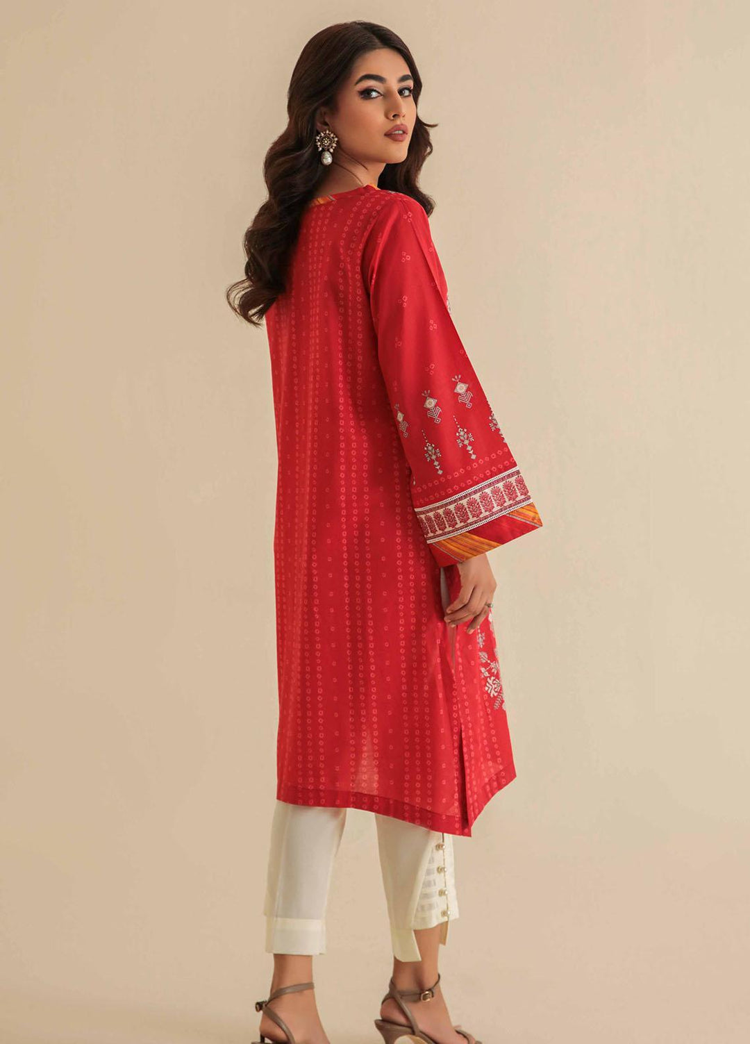 Seran Casual Pret  Lawn Shirt Aida SNP0015-RED