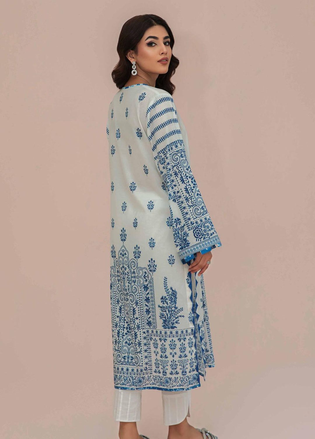 Seran Casual Pret  Lawn Shirt Dira SNP0013-WHT