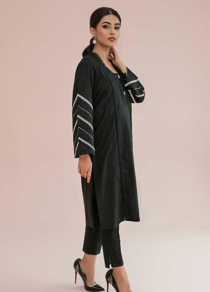 Seran Casual Pret  Lawn Shirt Edara SNP008-BLK