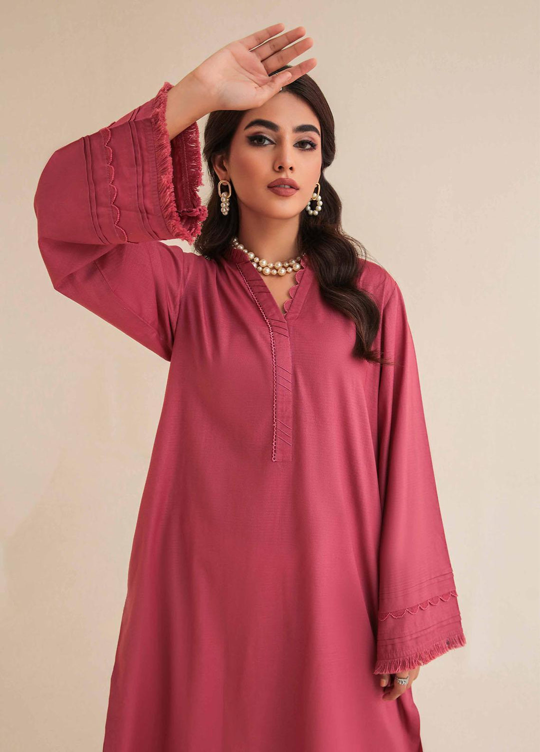 Seran Casual Pret  Lawn Shirt Meira SNP009-PNK