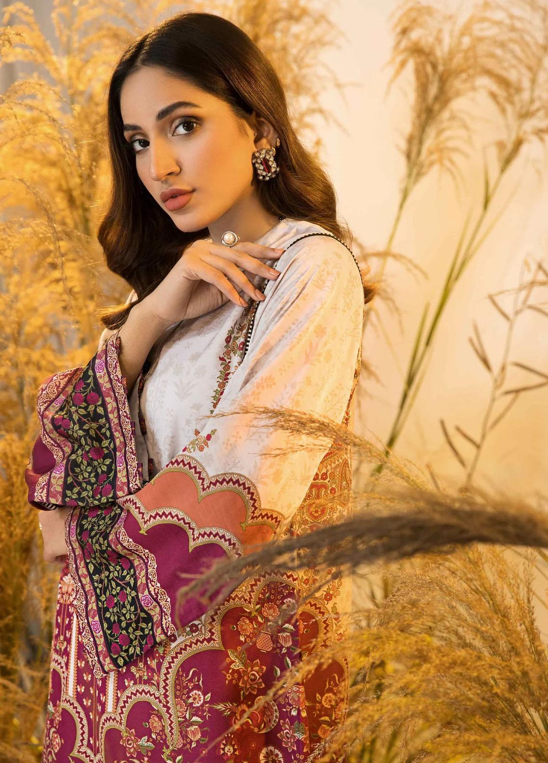 Seran Casual Pret Printed Satin Shirt ELOISE