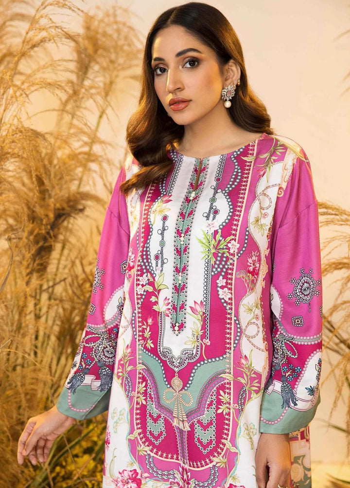 Seran Casual Pret Printed Satin Shirt MARIE