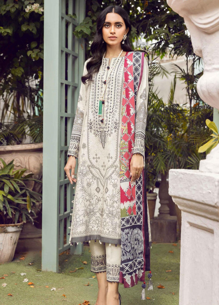 Winter Blossoms By Seran Embroidered Karandi Suits Unstitched 3 Piece SRN22WB 04 Magnolia - Winter Collection